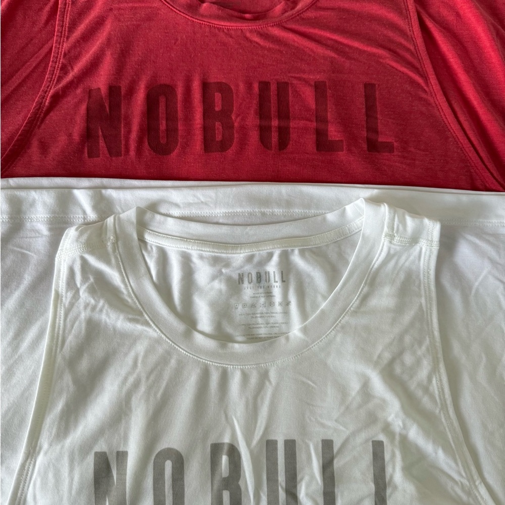 NOBULL Red and White Tank Tops women’s XXL